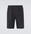 Loro Piana Emanuele Linen Bermuda Shorts In Blue