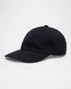Loro Piana Embroidered Baseball Cap In Blue Navy
