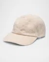 Loro Piana Embroidered Baseball Cap In Natural Melange