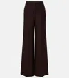 Loro Piana Emmit Linen Flared Pants In Brown