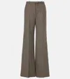 Loro Piana Emmit Virgin Wool Wide-leg Pants In Grey