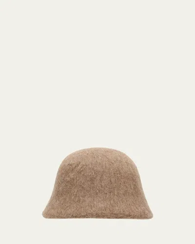 Loro Piana Eva Pecora Nera Wool Felt Cloche Hat In Pattern