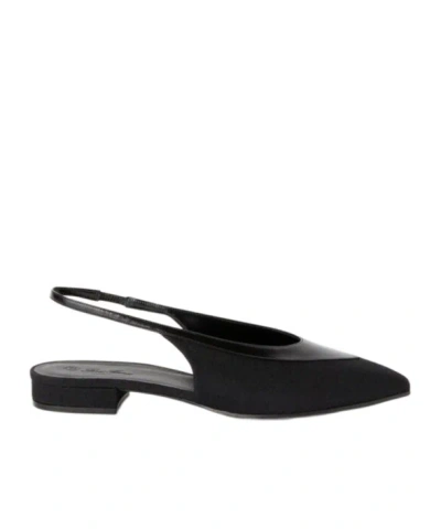 Loro Piana Exposed Heel Flat Shoes In Black