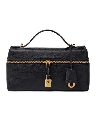 Loro Piana Extra Bag  L23 Shoulder Bag In Black/sun Gold