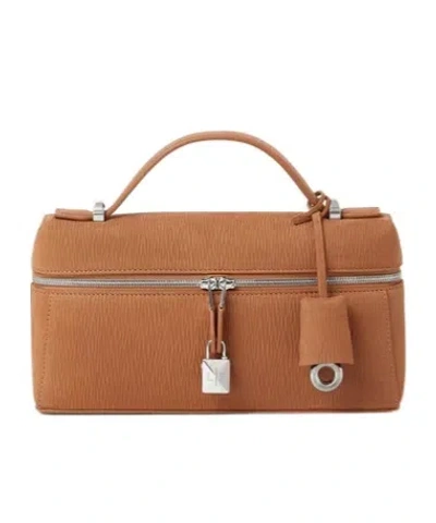 Loro Piana Extra Bag L23 Shoulder Bag In Toffee Color/antique Silver