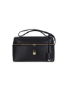 Loro Piana Women's Extra Bag L27 Leather Shoulder Bag In Black  