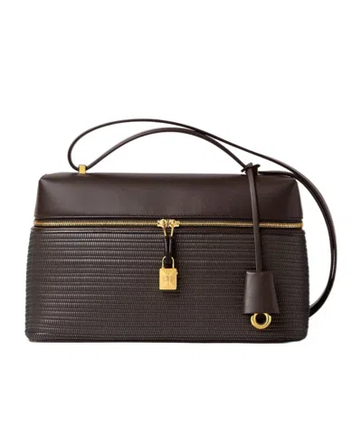 Loro Piana Extra Bag L27 In Colour Pecora Nera/sun Gold