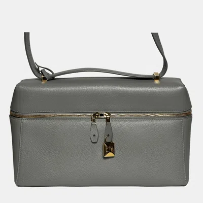 Pre-owned Loro Piana Extra Bag L27 In Practical Grey In Gray
