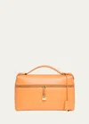Loro Piana Extra Bag L27 Leather Saddle Bag In L0ax Cinnamon Ora