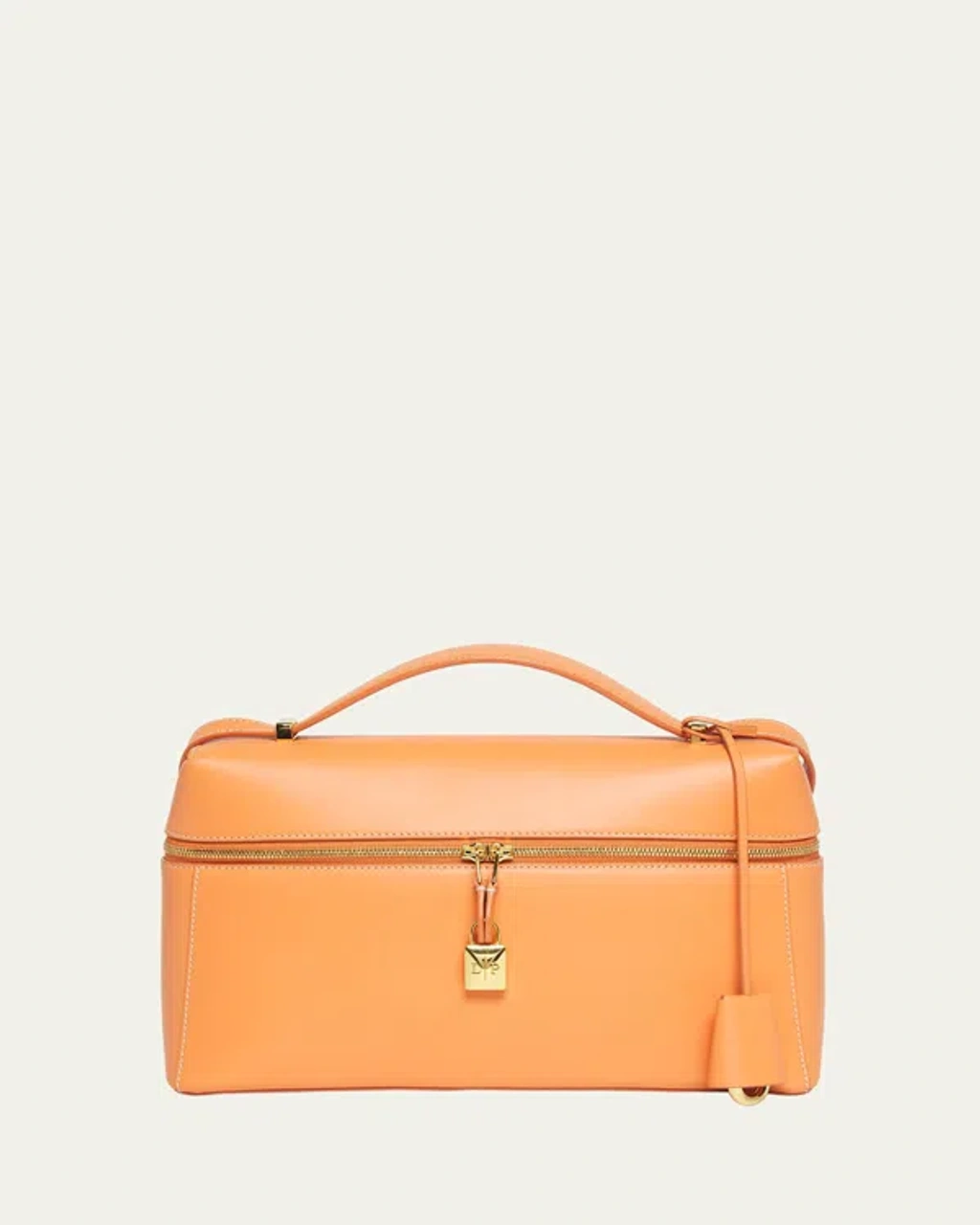 Loro Piana Extra Bag L27 Leather Saddle Bag In L0ax Cinnamon