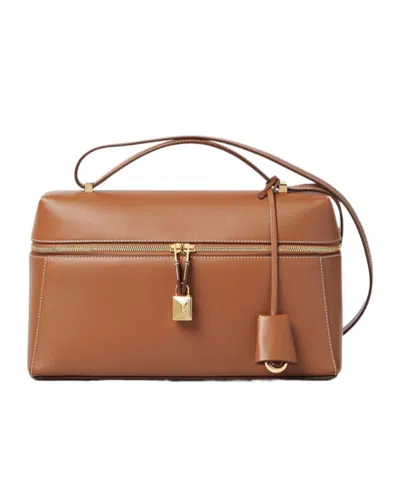 Loro Piana Extra Bag L27 Shoulder Bag In Warm Tan/sun Gold