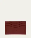 Loro Piana Extra Card Holder In Linen Calf Leather