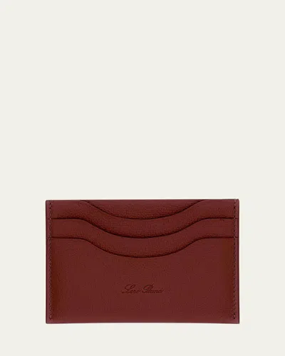 Loro Piana Extra Card Holder In Linen Calf Leather