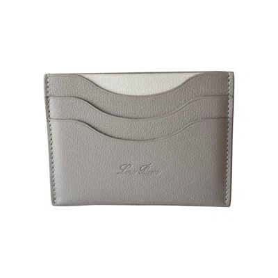 Loro Piana Extra Card Holder Snowflakes In Gray