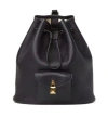 Loro Piana Extra Drawstring Backpack In Black/sun Gold