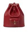 Loro Piana Extra Drawstring Backpack In Frozen Red Currant Color/sun Gold