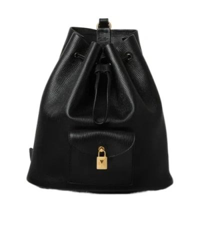 Loro Piana Extra Drawstring L27 Backpack In Black
