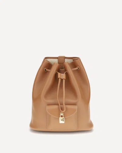 Loro Piana Extra Drawstring L27 Backpack In Brown