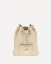 Loro Piana Extra Drawstring L27 Backpack In Sand