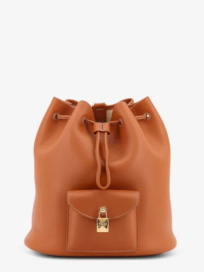 Loro Piana Extra Drawstring L27 Leather Backpack In Brown