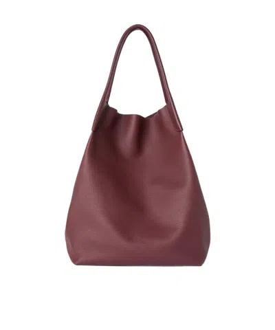 Loro Piana Extra-large Bale Hobo Bag In Red Bean/onyx