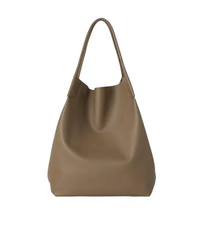 Loro Piana Extra-large Bale Hobo Bag In Warm Frankincense/agate