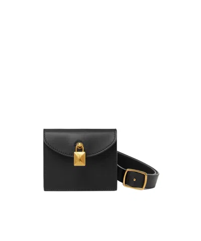 Loro Piana Extra Pochette Belt Fanny Pack In Black/sun Gold