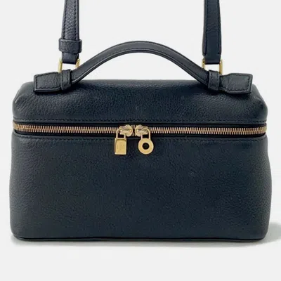 Pre-owned Loro Piana Extra Pocket L19 Black Leather