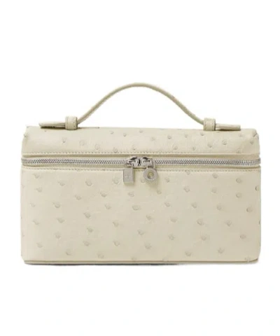 Loro Piana Extra Pocket L19 Shoulder Bag In Deep Ice Color/ancient Silver