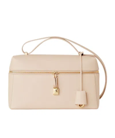 Loro Piana Extra Shoulder Bag In Cream Honey/sun Gold