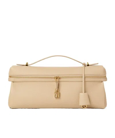 Loro Piana Extra Softy Bag L33 In Ancient Sandstone/sun Gold