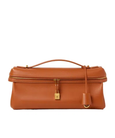 Loro Piana Extra Softy Bag L33 In Cuir/sun Gold