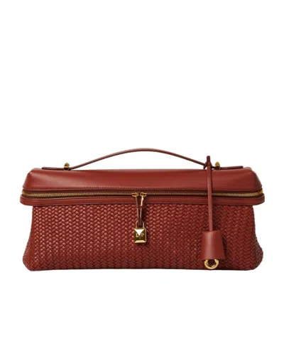 Loro Piana Extra Softy Bag L33 In Dark Chestnut/sunshine Gold