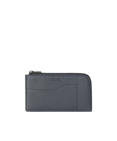 Loro Piana Extra Zipper Zero Clip In Navy Blue/agate