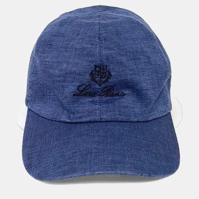 Pre-owned Loro Piana Fabric Cap In Blue