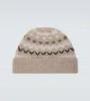 Loro Piana Alpe Pile Fair Isle Cashmere Beanie In Beige-shadow Mel