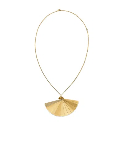Loro Piana Fan Necklace In Sunshine Gold