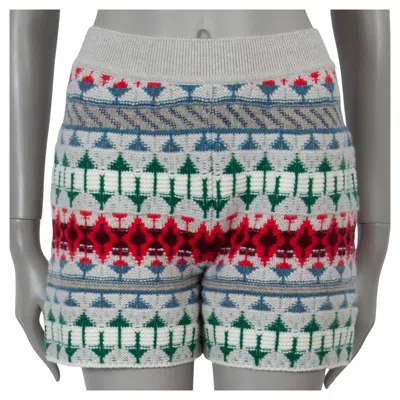 Pre-owned Loro Piana Fancy White Cashmere 2024 Noel Knit Shorts Pants S