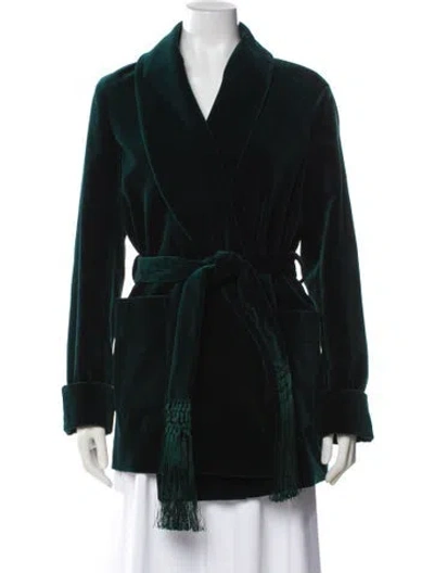 Pre-owned Loro Piana Faux Fur Jacket W/ Tags In Green