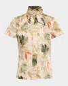 Loro Piana Febe Botanical Self-tie Blouse In Neutral