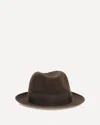 Loro Piana Men Fedora Hat In Gray