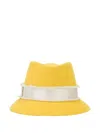 Loro Piana Felt Fedora Hat In Yellow