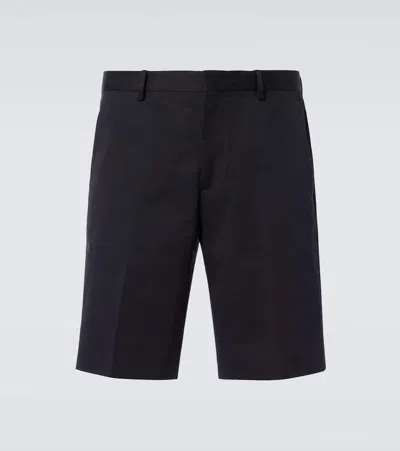 Loro Piana Fillmore Cotton Bermuda Shorts In Blue