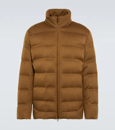 Loro Piana Filmore Cashmere Padded Jacket In Desert Mist