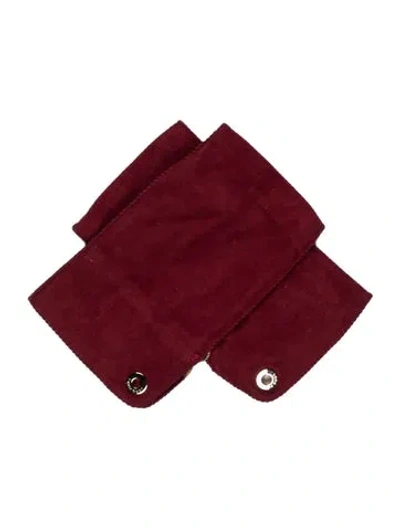 Pre-owned Loro Piana Fingerless Gloves W/tags W/tags In Burgundy