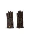 Loro Piana Nora Charm Leather Gloves In Lilac