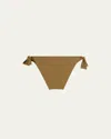 Loro Piana Flake Summer Shell Bikini Bottom In Summer Kaki