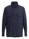 Loro Piana Jacket With Removable Vest In Blue