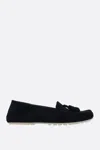 Loro Piana Suede Tassel Moccasin Loafers In Black