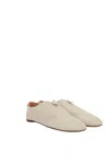 Loro Piana Floaty Cocooning Cashmere-lined Leather Flats In Whisper White